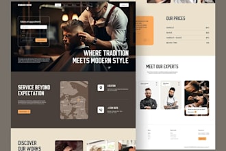 create a modern and professional website for your barbershop