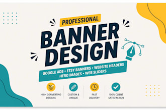 design google banner ads, etsy banners, website headers, hero images and sliders