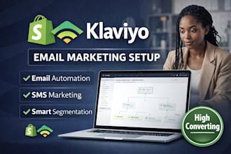 setup klaviyo emails and sms marketing flows for ecommerce