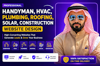 build handyman website design hvac plumbing roofing solar contractor website