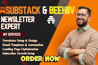 do substack promotion substack email template beehiiv newsletter landing page