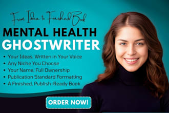 30k mental health ebook writer self help book editor KDP nonfiction ghostwriter