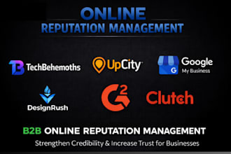 manage goodfirms, clutch, designrush, techbehemoths, g2, and sortlist management