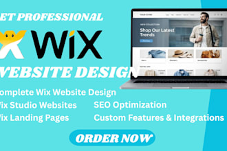 create wix wedsite design redesign wix studio online store, wix landing page