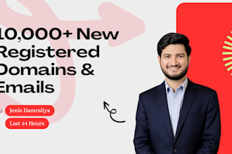 10,000 new registered websites domain and emails last 24 hrs
