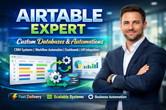 build airtable automation, CRM, database and softr web app