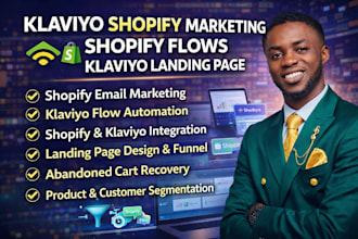 klaviyo shopify marketing, shopify marketing, shopify flows klaviyo landing page