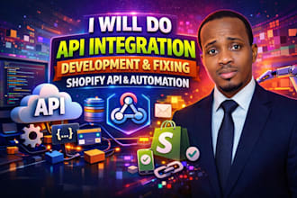 do API integration, development or fixing, shopify API and automation website