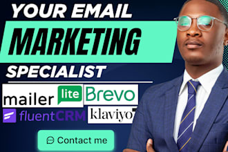 setup fluentcrm brevo email template mailerlite klaviyo newsletter campaign