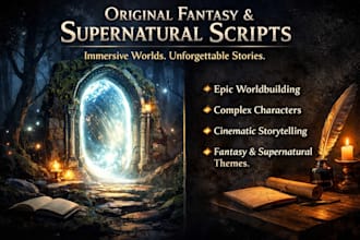 write original fantasy and supernatural scripts for youtube and short films