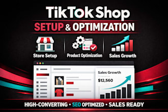 create high converting tiktok shop setup and product optimization