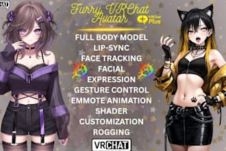 make anime nsfw avatar, 3d furry model, nsfw vtuber model, furry vtuber avatar