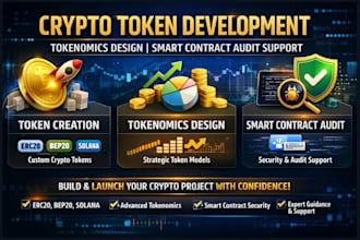 crypto token development, tokenomics, smart contract audit support