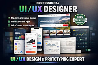 design modern UI UX in figma for app, website landingpage and prototype