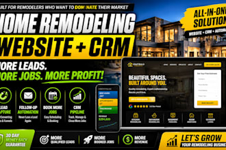 design bathroom remodeling website, renovation wordpress website with CRM