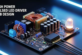 design high power pulsed led driver pcb with boost converter 18 24v