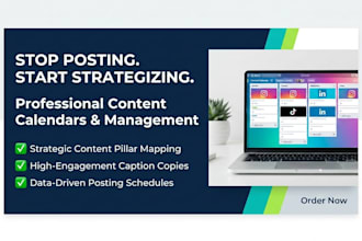 create and manage strategic social media content calendar