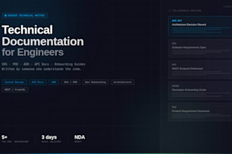 create technical docs for your software engineering team