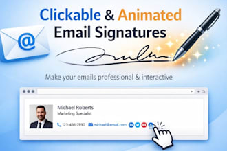 do clickable html email signature and animated email signature