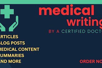 provide medical writing as a doctor working in pharma