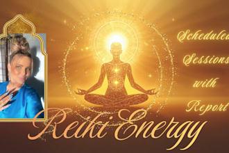 perform a distance reiki session with detailed energy report