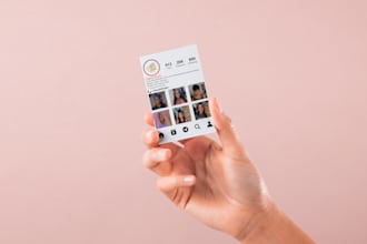 design a professional instagram business card template in canva