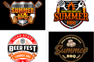design a professional modern BBQ logo
