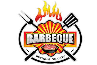 design a professional modern BBQ logo