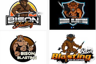 design professional bison logo