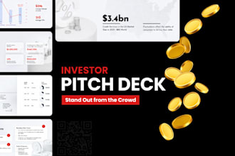 design modern investor pitch deck PPT presentation, sponsorship deck sale deck
