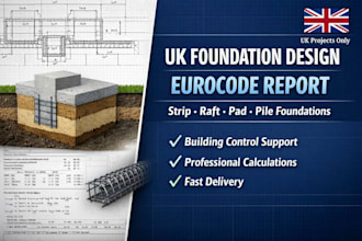 prepare UK foundation design report to eurocode for building control