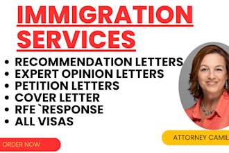 write recommendation letter and expert opinion for eb2 niw eb1a o1 visa
