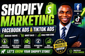 do shopify marketing with facebook ads and tiktok ads to boost store sales