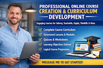 create an online course content creation, course development as course creator