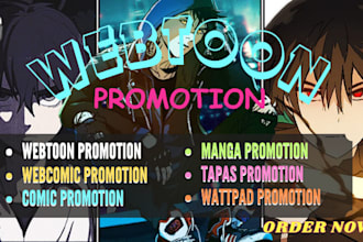 promote your webtoon, webcomic, or manga on tapas, voyceme