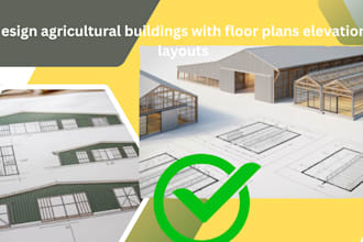 design agricultural buildings with floor plans elevations layouts