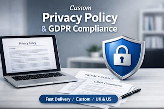 create a custom privacy policy and gdpr compliant document