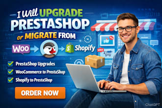 upgrade prestashop ecommerce or migrate to from woocommerce or shopify