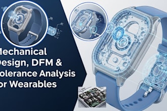 perform mechanical design audit, dfm and tolerance analysis for wearables