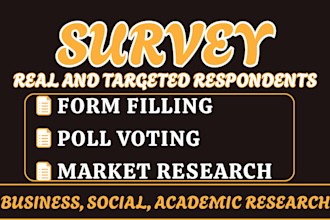 collect real responses from online survey respondents to gather raw data forms