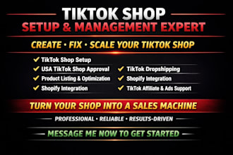 create tiktok shop setup tiktok shop manage tiktok for business representative