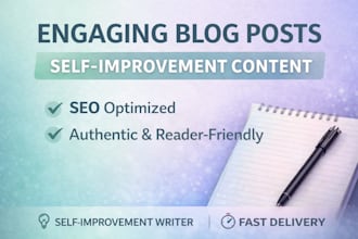 write high quality self improvement blog posts