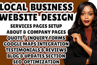 design local business website small business website local company website