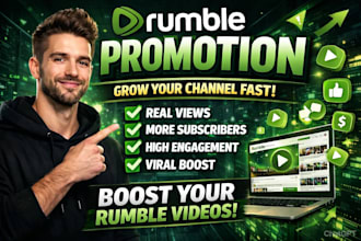 promote USA rumble views, rumble promotion, rumble followers, video marketing