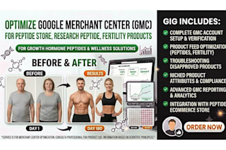 optimize google merchant center gmc peptide store research peptide fertility str