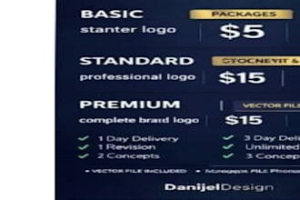 design a modern professional logo for your bussiness