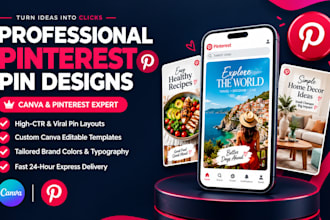 create professional pinterest pin designs in canva