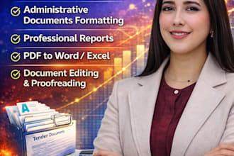 professional tender and admin document preparation