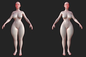 create custom 3d avatar secondlife or imvu 3d model with bento rig and tecture