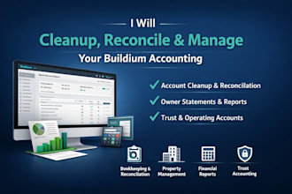 cleanup, reconcile, and manage your buildium accounting, financial reports